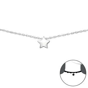 Sterling Silver Clavicle Star Necklace